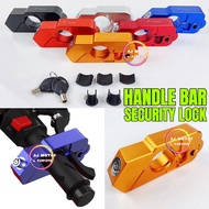 SECURITY HANDLE BAR LOCK ALLOY CNC MOTORCYCLE MOTOSIKAL KUNCI LOCKER MANGGA JOINT CABLE TALI PADLOCK