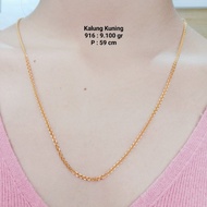 kalung Emas kuning 916 Berat 9.10 gr