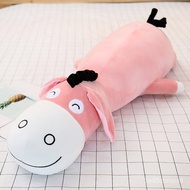 ⭐Affordable⭐70~120cm Cute Lying Squishy Donkey Doll Elastic Plush Ultra Soft Animal Toy Bolster Plushie for Children Bir