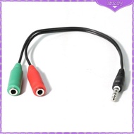 [lszdy] 2x 3.5mm 1 Male to 2 Female Y Splitter Stereo Extension Audio Cable, Colorful