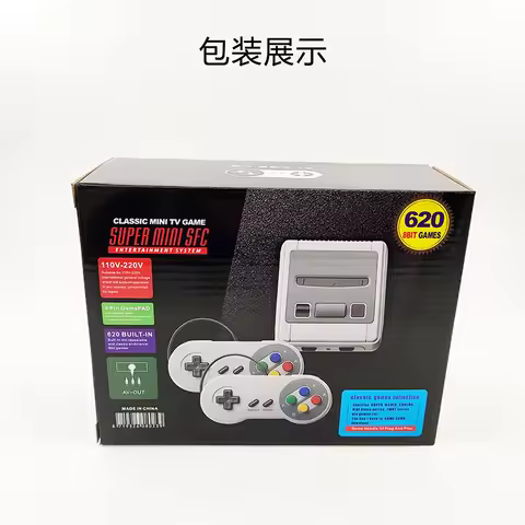 Super Mini SFC Game Consle Built-in 620 Dual Gamepad AV HDMI Output 8Bit TV Game Box Classic SNES
