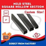 SCM Metal Square Tube Hollow Mild Steel Square Hollow Section Hollow Besi 铁方管 □ 3/4” ~ □ 2” DIY Cust