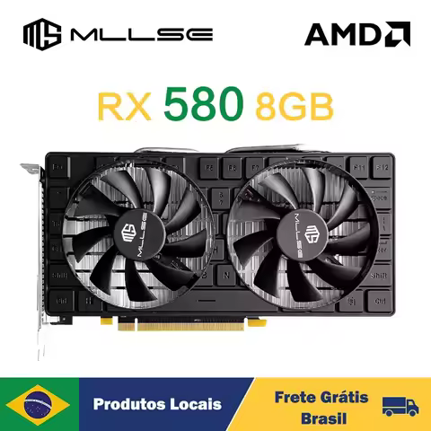 MLLSE AMD RX 580 8GB 2048SP GDDR5 256Bit PCI-E 3.0 × 16 Radeon GPU Rx 580 Placa de vídeo Brazil