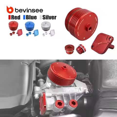 Oil Thermostat Housing Lid & Plugs + Oil Filter Housing Cap Kit for BMW N54 N55 E92 E90 F30 335i F36