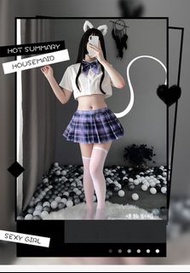 🎓🎀 日系JK格子制服 純欲校園風 短版襯衫百褶裙套裝 #JK制服 #校園風#短裙 #純欲穿搭 #角色扮演 #Cosplay #情趣內衣 #派對裝 #好物推薦 免費順豐智能櫃