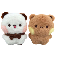 THANKSKY Hoạt hình Móc khóa hình gấu trúc Bubu DUDU Động vật Từ tính dây chuyền gấu trúc yier Sáng T