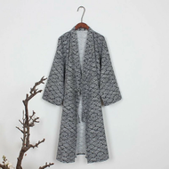 【ABLE】 Men\s Japanese Classic Bathrobe Nightwear Yukata Kimono Gown Sleepwear Cotton Skin-Friendly R