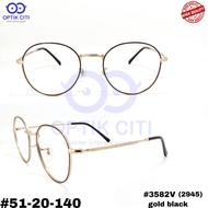 Frame Kacamata Pria Wanita Bulat 3582 V Ringan Grade Premium