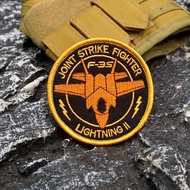 [Custom Velcro patch] AE.F-35 Lightning II Joint Strike Fighter embroidery 3D  Velcro Patch /Badges/