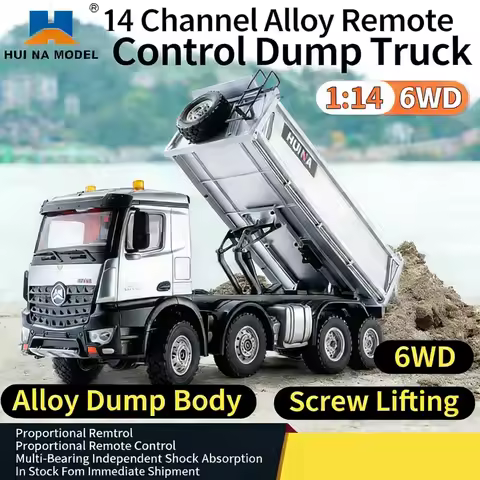 Huina 1536 pro Alloy Remote Control 1/14 Full Proportion Wheel Heavy-Duty Engineering Dump Truck Mix