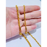 EMAS 375 RANTAI KAKI PINTAL BUBUT PADAT SOLID 375 GOLD ANKLET