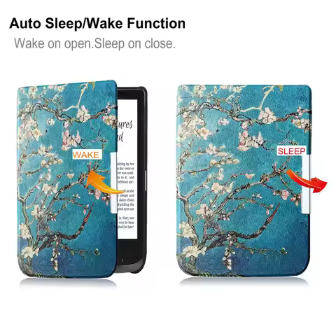 Magnetic Smart Case For Pocketbook Touch Lux 5 PB628 PB628-DY Auto Sleep Wake PU Leather Shockproof 