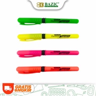 Bazic Pen Style Fluorescent Highlighters with Cushion Grip (Unit)