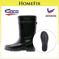 GOCO 968 PVC Rain Boot Waterproof Anti-Slip Boot Kasut Getah Hitam / Labour Shoes