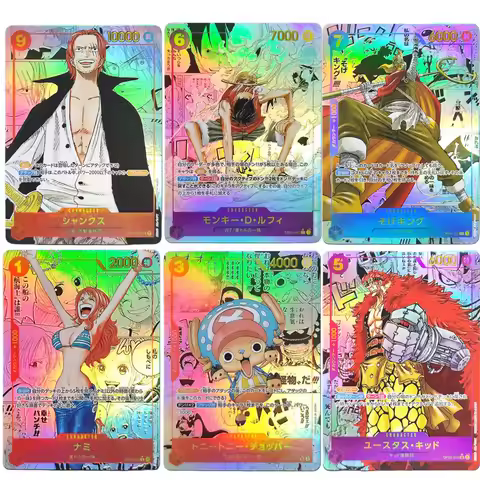 Diy One Piece Card Game Manga Shanks Op01-120 Luffy Eb02-061 Chopper Eb01-006 Nami Op01-016 Sogeking