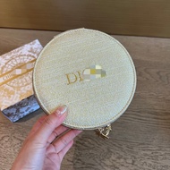 D Family Christmas Limited Edition Gift Round Cake Makeup Box Gold Thread Blend with Mirror Makeup B