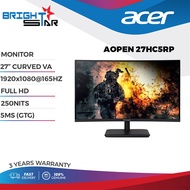 ACER 27" ACER AOPEN 27HC5RP MONITOR / 27" CURVED / 1920 x 1080 / VA / 165HZ / 250NITS / 5MS(GTG) / H