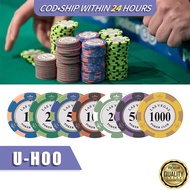 Clay Poker Chips 14 Gram Home Game Party Poker Chips 10/20/50/100/200/500/1000 Denomination