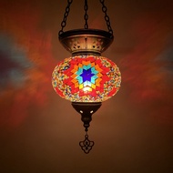 Turkish mosaic ceiling light 18cm colorful pendant light creative LED light home living room bedroom