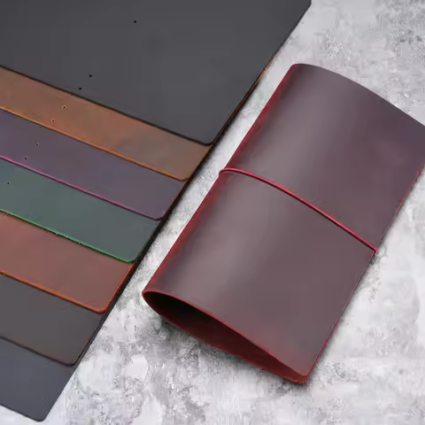 DIY Notebook Cover Crazy Horse Leather A5/A6/ Standard/ Pocket/ Passport Size Traveler Journal Cover