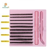 LILY Mink False Eyelash Set - 200 Individual 0.07D Curl Clusters For DIY uuu