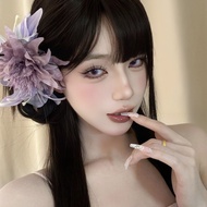 Simulated flowers, purple sea anemone hair clip, purple flower sea, super fairy lily, side atmospher