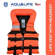 AQUALIFE Life Vest With HEADREST ( MARINA Approved) MANUFACTURER | Jacket