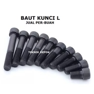 Per piece of LM Key Bolt 10 x 55 mm Black Screw Head Cap Socket Bolt Per piece M Socket Bolt 10 X 55