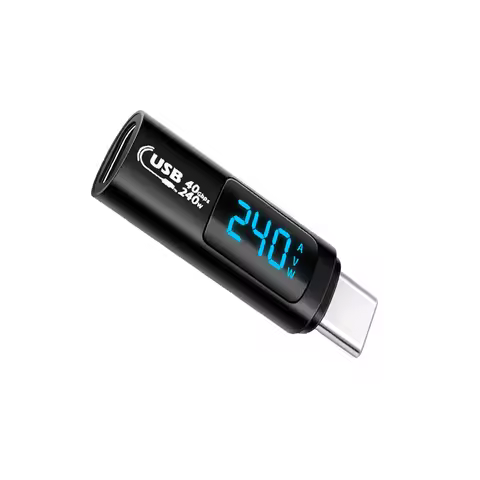 DC 0-36V USB 4.0 Current Meter/ Voltage Meter/ Power Meter LED Display Fast Charging PD240W Adapter 