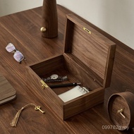 Capacity Copper Lock Bedroom Storage Box Yellow Walnut Jewelry Retro Jewelry Box Desktop Buckle Belt