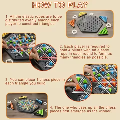 2025 Chain Triangle Chess Splendor Duel Board Game Strategy for Kids and Adults Fun Family Logic Che