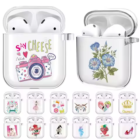 For Wireless Bluetooth Apple Airpods 1/2 Earphones Silicone Earphone Case for AirPods 1st Gen A1523,