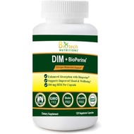 DIM Supplement 300 mg DIM Diindolylmethane Plus BioPerine 120 Days Supply Made in USA 120 Vegetable 
