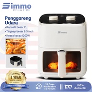 SIMMO Air Fryer oil-free fryer Machine Visible Window 8L Large Capacity Multi-functional Easy Cleani