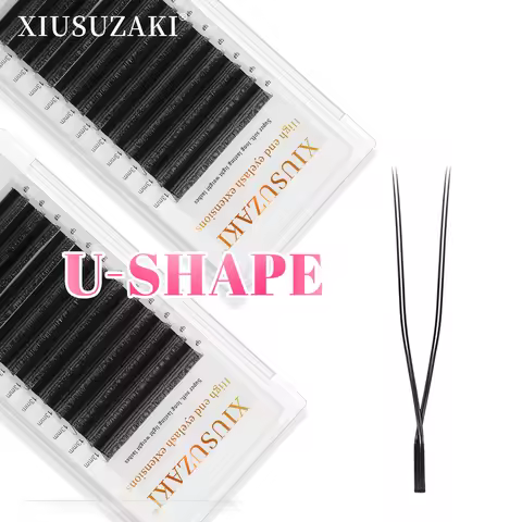 XIUSUZAKI U-Shaped YY Lashes Extension L/M/LU U Lashes Extensions Premade Individual Volume Fans Min