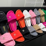 [EUR SIZE] CHANNEL (C.C) New 2023 Spring/Summer Collection Women's Velcro Slippers Girls' Outdoor Original Korean Editio