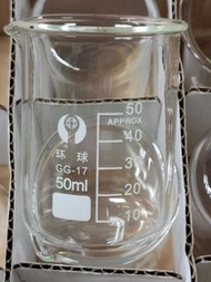 環球牌實驗器材刻度玻璃量杯50ml
