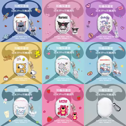 Cute Astronaut Soft Transparent Earphone Case Headphone Shell For Xiaomi Redmi Buds 3 Pro Case Cover