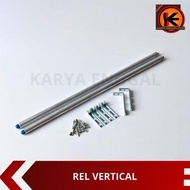 Ada Rel Sliding Jendela Vertikal Aluminium / Rel Geser Atas / Rel Vertical Aluminium 40cm 45cm 55cm 