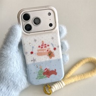 Casing iphone 17 Pro Max 16 Pro Max 15 Pro Max 14 Pro Max Gingerbread Man Dog Cake Motif