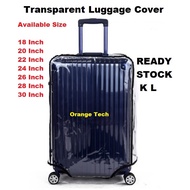 Ready Stock KL Cover Luggage Protector Transparent PVC Usable Travel Suitcase Luggage Bag Cover 18 20 22 24 26 28 30INCH