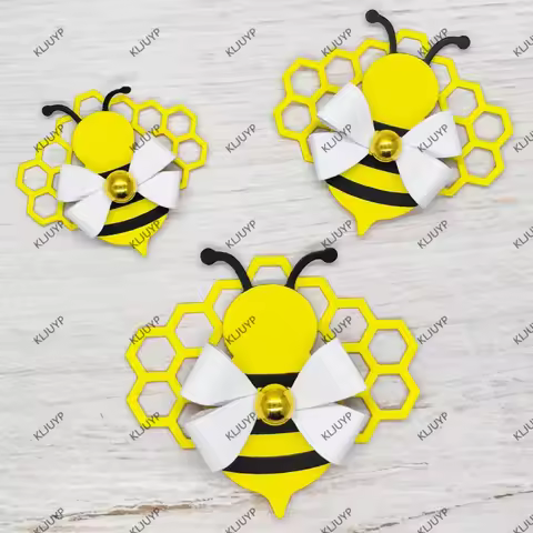 KLJUYP Bee Bow Set Metal Cutting Dies Stencils for DIY Scrapbooking/album Decorative Embossing DIY P
