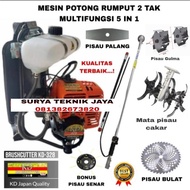Mesin potong rumput 2 tak 1IN5 Dan cakar baja + gulma kebun
