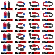 1PCS AN6 AN8 AN10 Straight 45 90 120 180 Degree Oil Fuel Swivel Hose End Fitting Oil Hose End Adapto