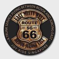 Vintage US Route 66 Round Metal Tin Posters Signs Wall Decor Motorcycle Hot Rod Riders Garage Car Cl