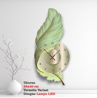 jam Dinding Lampu LED Ruang Tamu Modern Minimalis Lampu Hias Dinding Bentuk Bulu Gaya Nordic