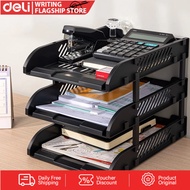 Deli 2-3 Layer A4 Paper File Holder Storage Box Office Stationery Organizer E9212 E9213