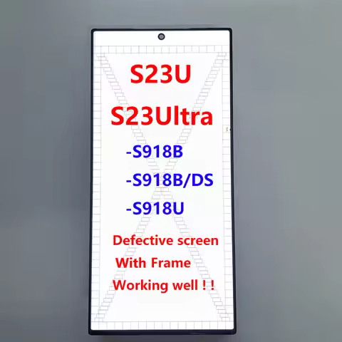 AMOLED 6.8 ince S23 Ultra Dipslay for Samsung Galaxy S23 Ultra S918B S918B/DS Lcd Display Touch Digi