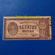 Uang Kuno Rp 100 Rupiah ORI SDA Jogjakarta Tahun 1947 LANGKA