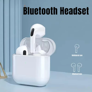 NEW Pro 4 TWS Bluetooth Earphones with Microphone Earpads Wireless Headset Earbuds  Fon Telinga Blue